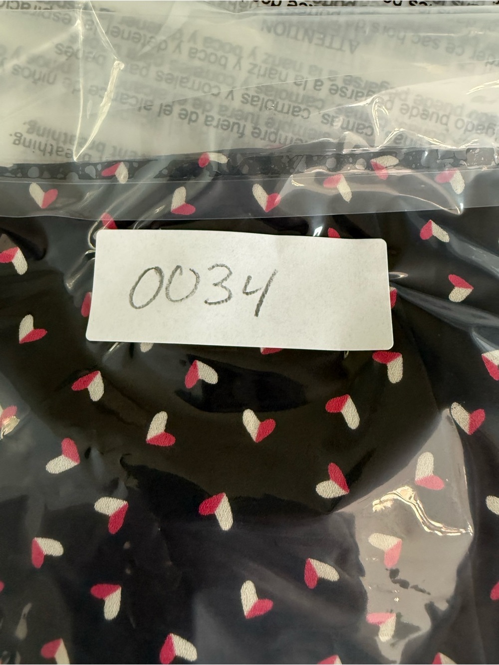 Maison Jules Black Midi Dress with Pink Heart Print - Picture 12 of 12